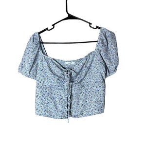 Active USA Flower‎ Print Crop Top Size Medium